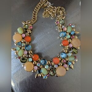 Necklace Bib Rhinestone Colorful Eye Catching